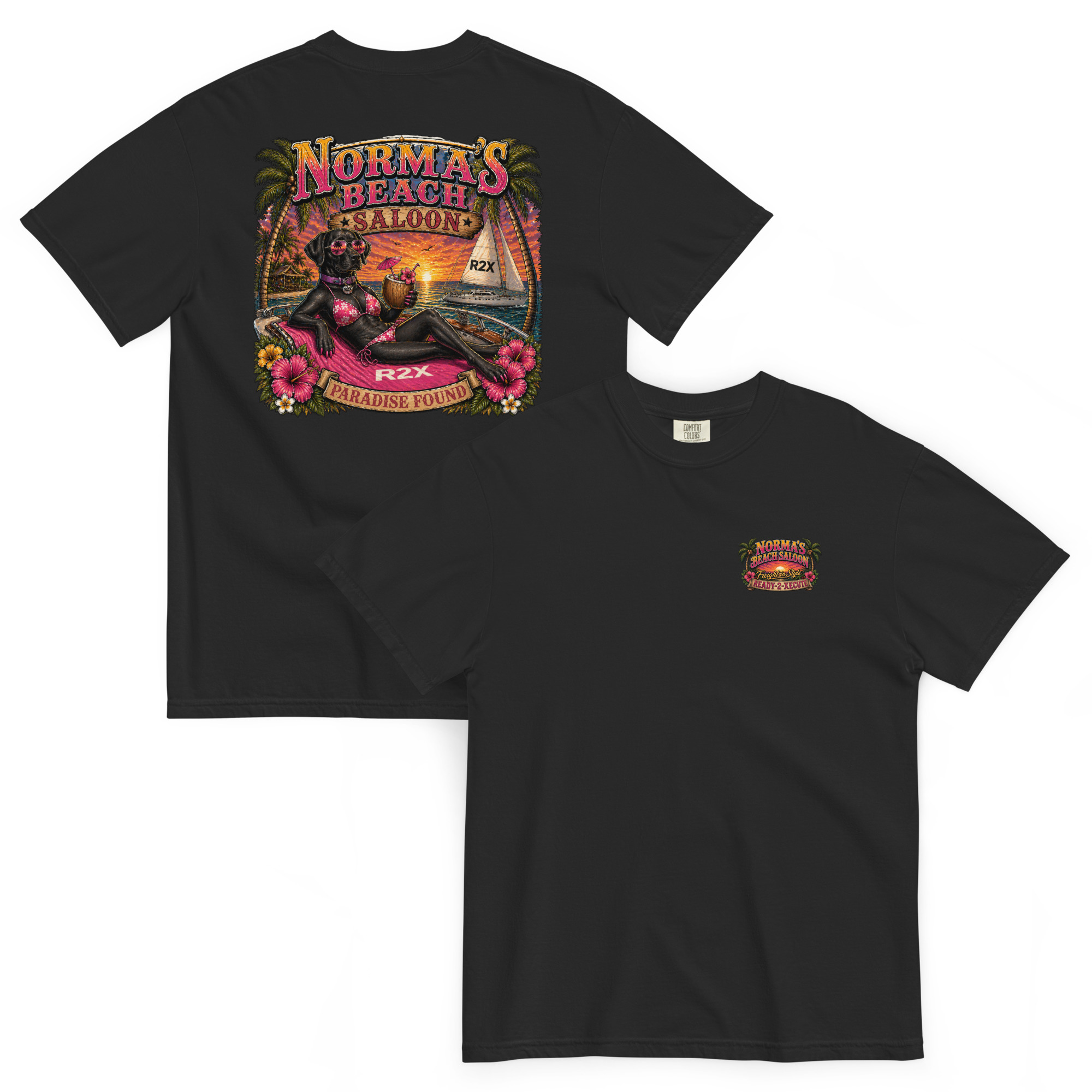 Norma's Beach Saloon Heavyweight t-shirt